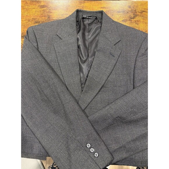 Bert Pulitzer Mens Dark Gray Twist Blazer Sport Jacket Coat Tweed Wool Blend 38 - Picture 5 of 8